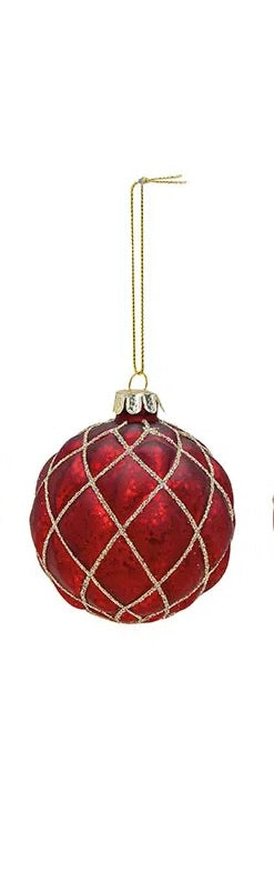 Red/Gold Glass Ball