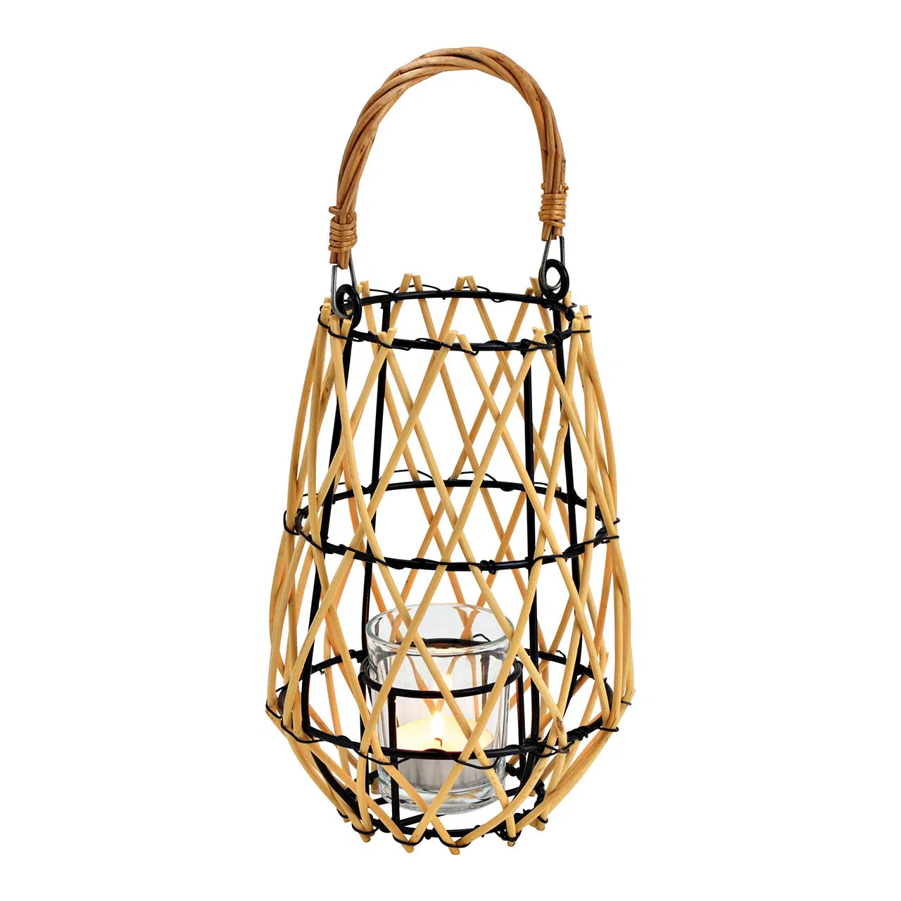Glass & Bamboo Lantern