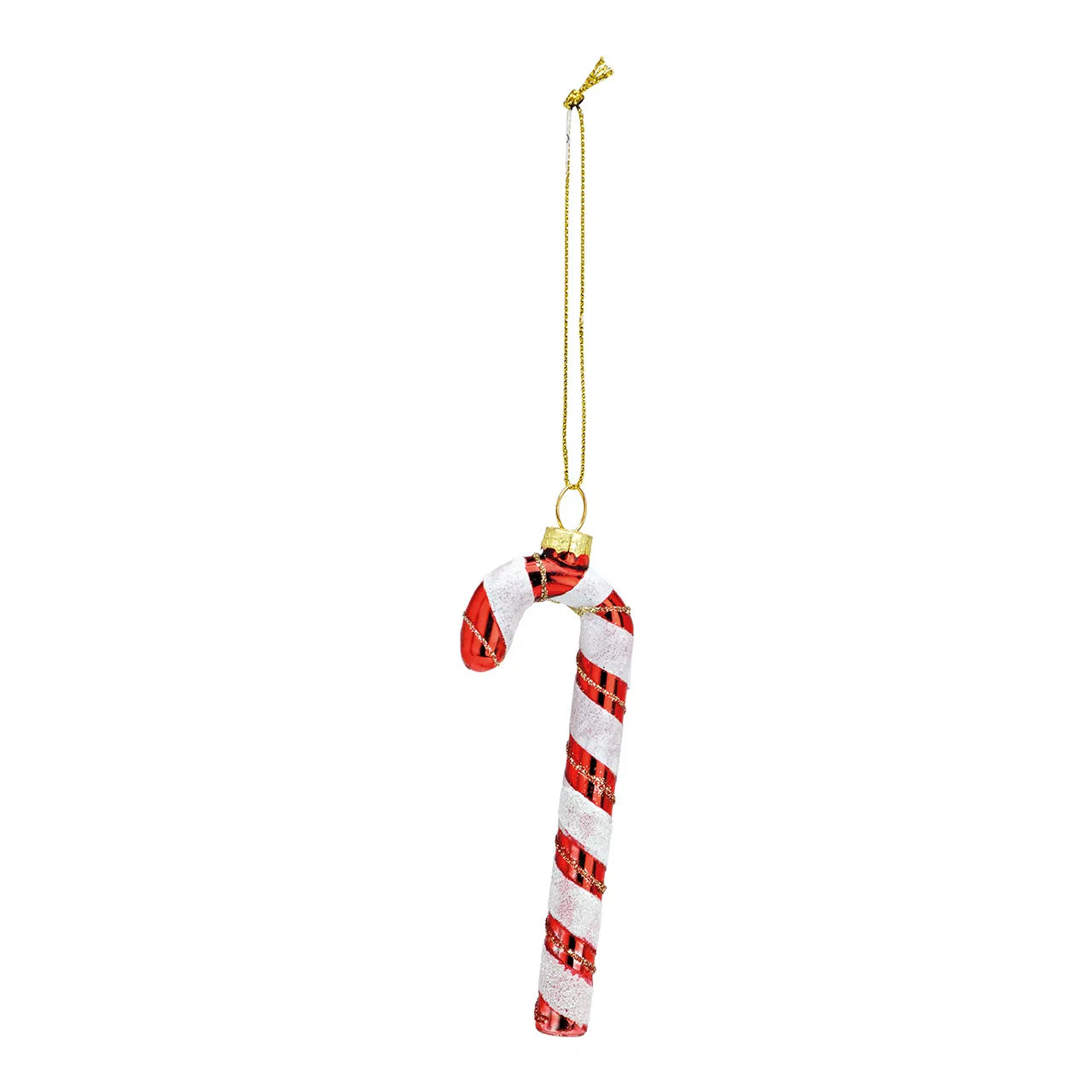 Red Glass Candy Cane Hanger