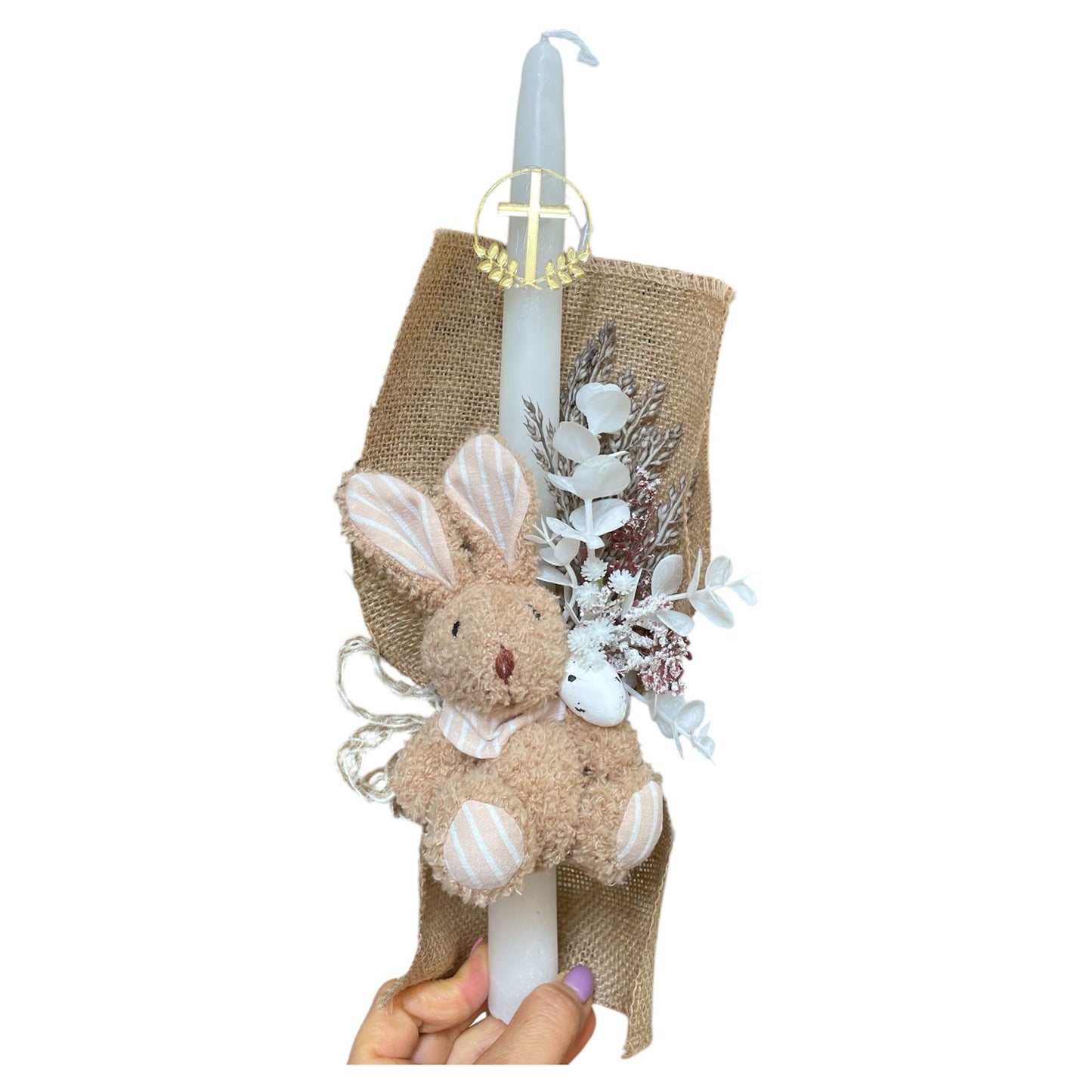 Beige/Brown Bear Candle