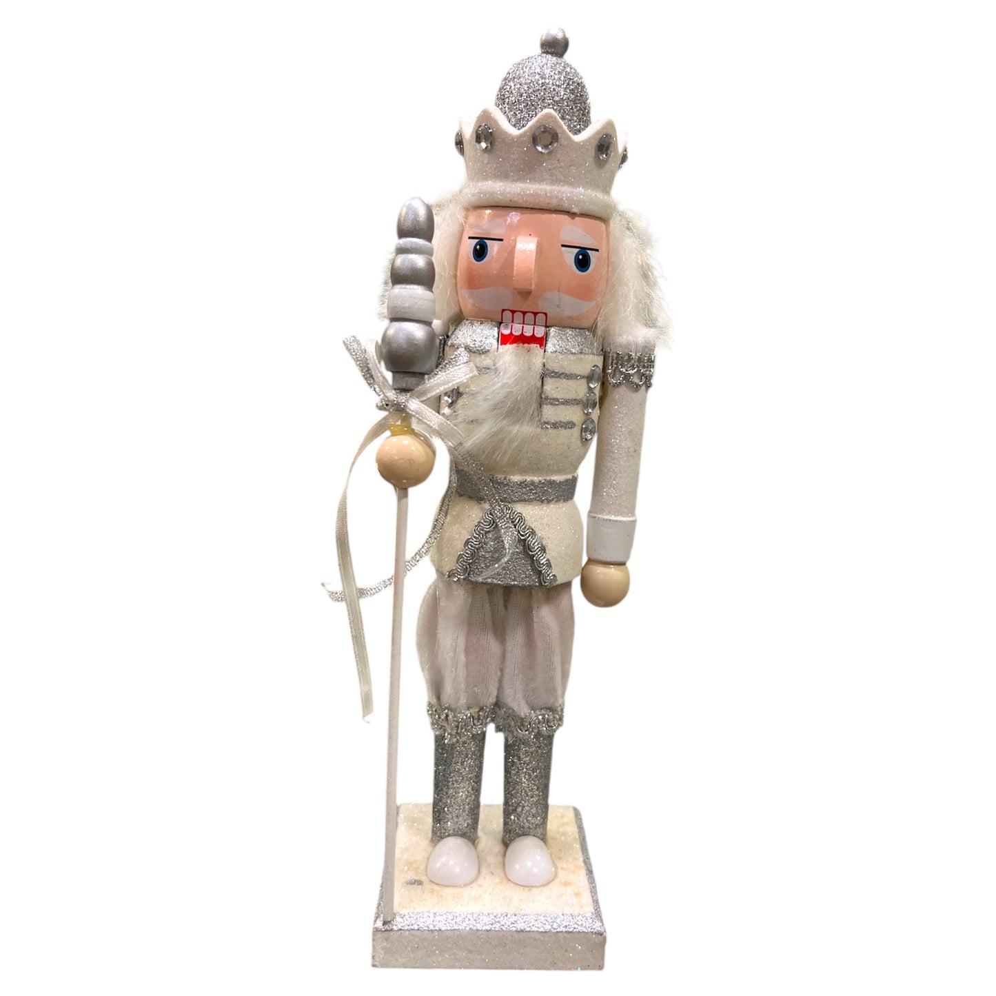 Silver Nutcracker With Glitter
