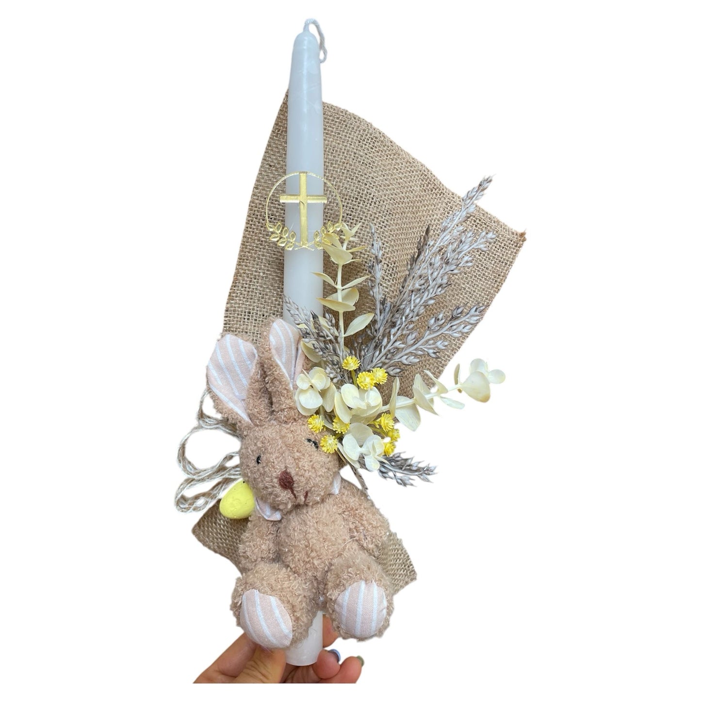 Yellow/Brown Bear Candle