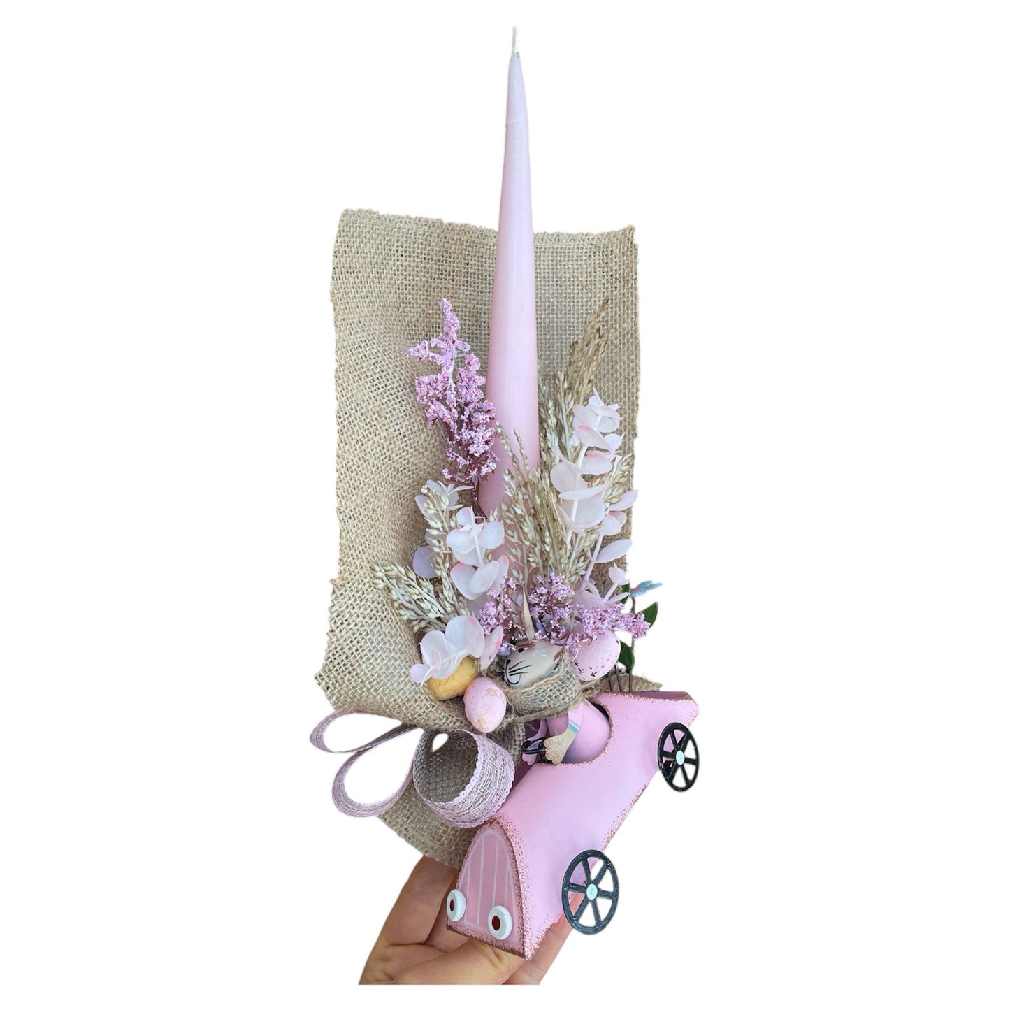 Pink Car Cone Candle