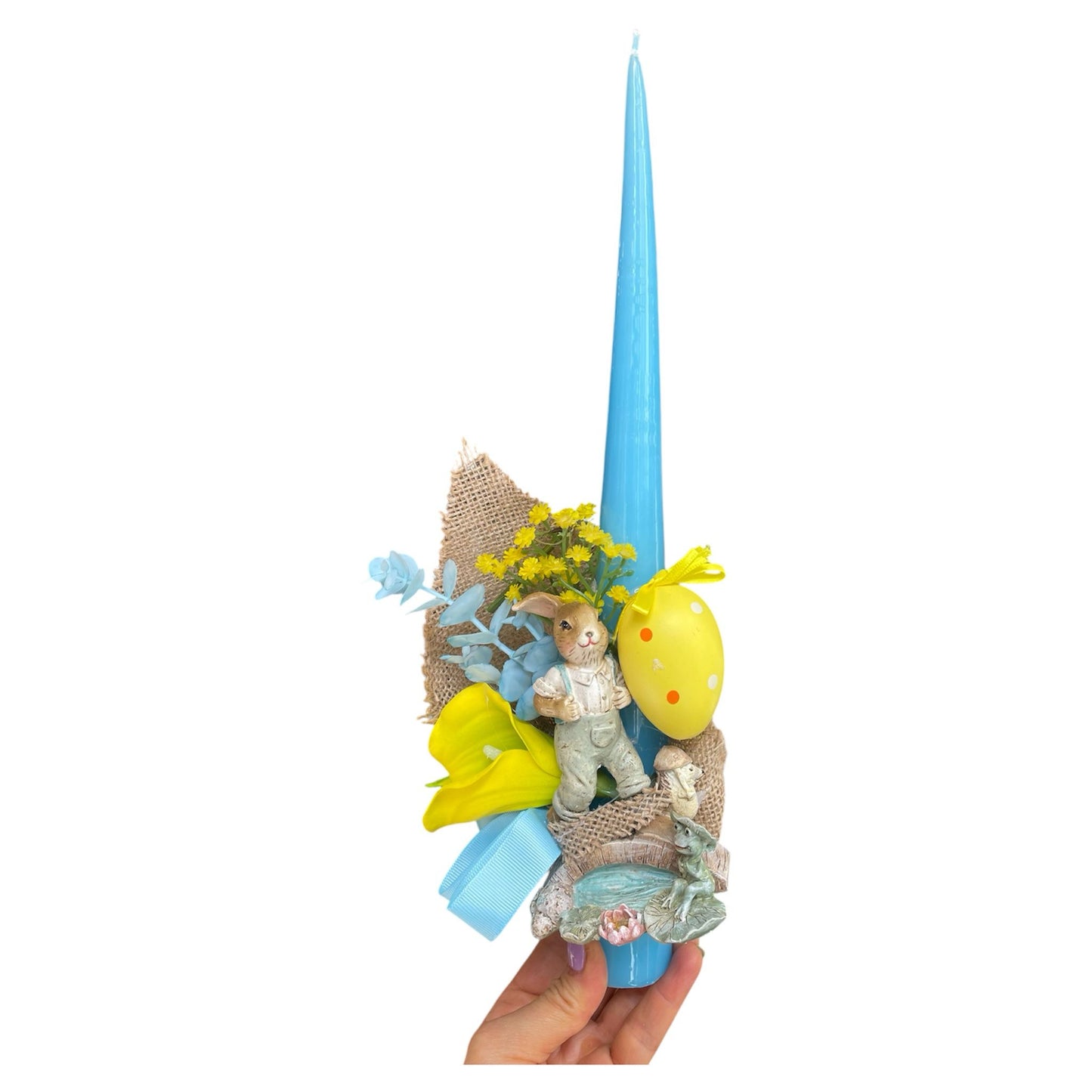 Blue Cone Candle