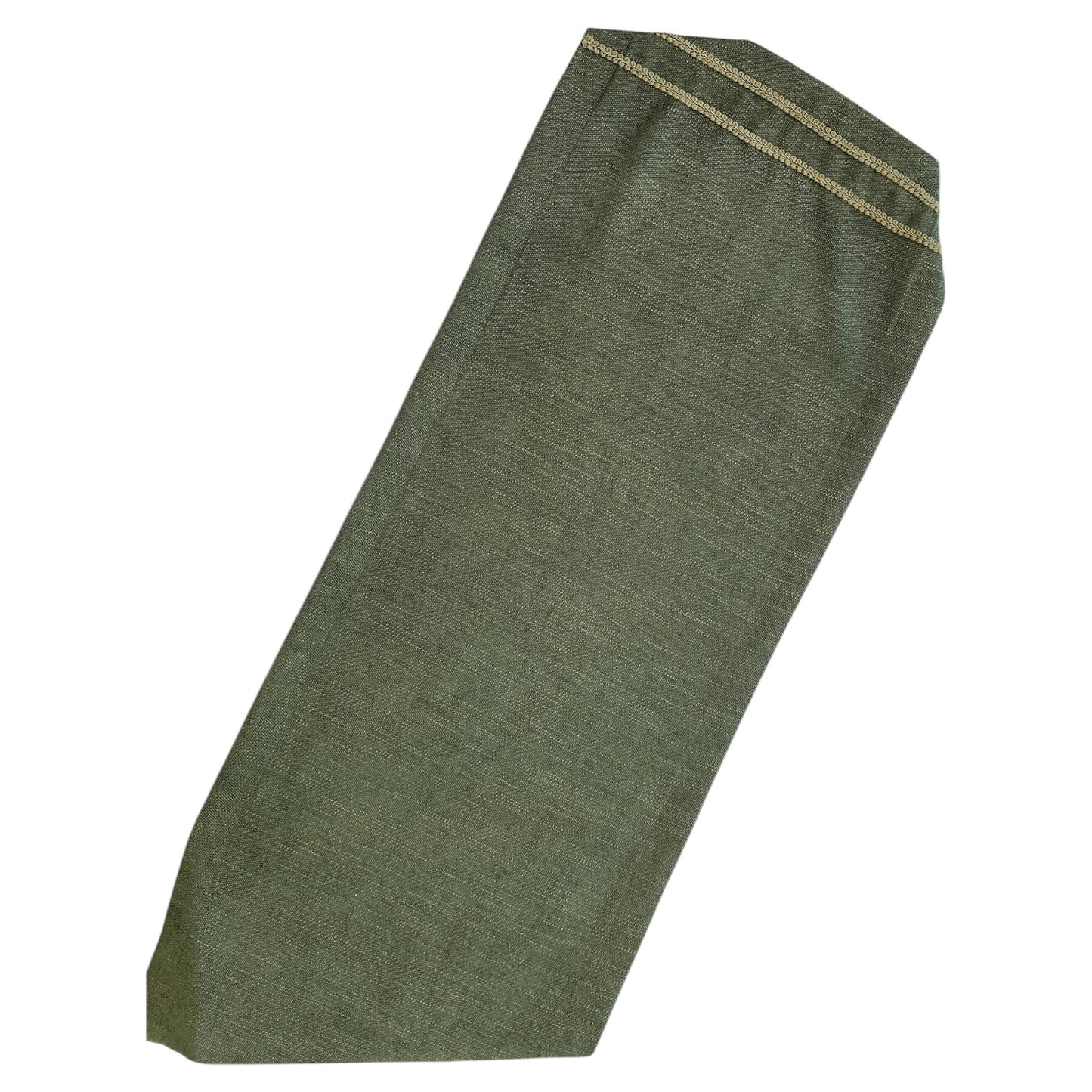 olive Green Linen Runner
