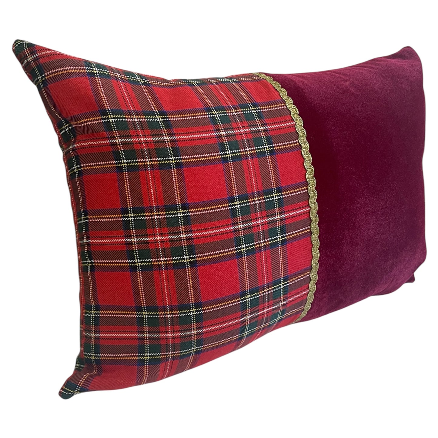 Rectangular Burgundy/Velvelt Pillow