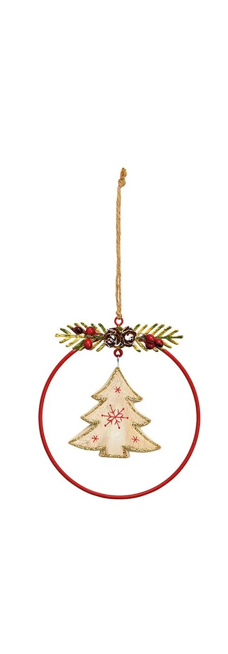 Gold Metal Heart, Fir Tree, and Star Hanger