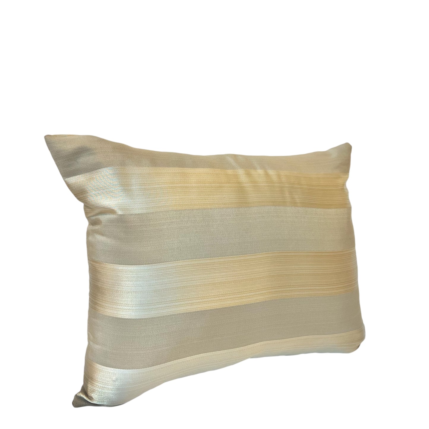 Rectangular Silver & Golden Stripes Pillow