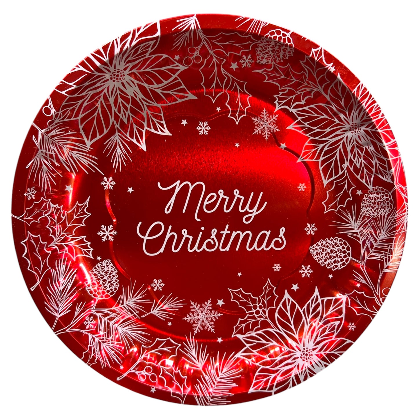 Merry Christmas Red Plate