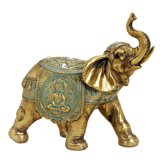 Gold Elephant Figurine