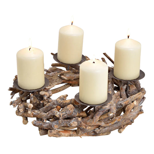 Wooden Advent Candle Wreath