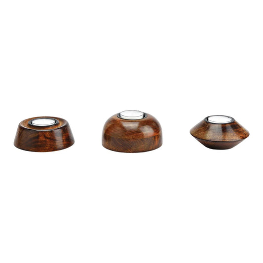 Mango Brown Wood Tealight Holder