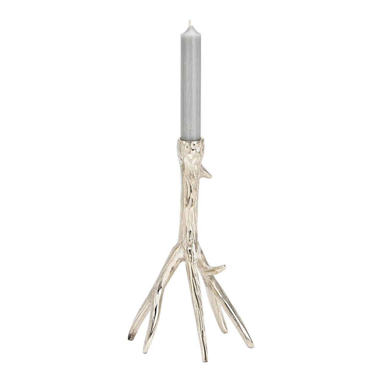 Metal Silver  Candle Holder