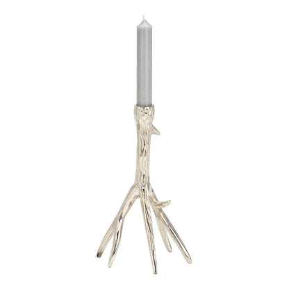 Metal Silver  Candle Holder