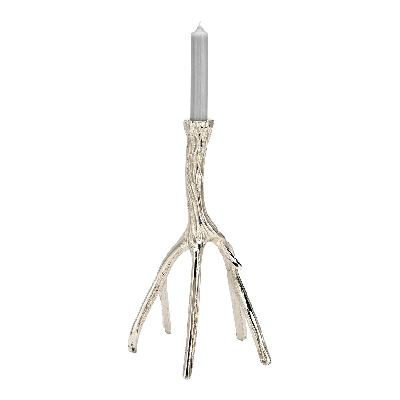 Metal Silver  Candle Holder