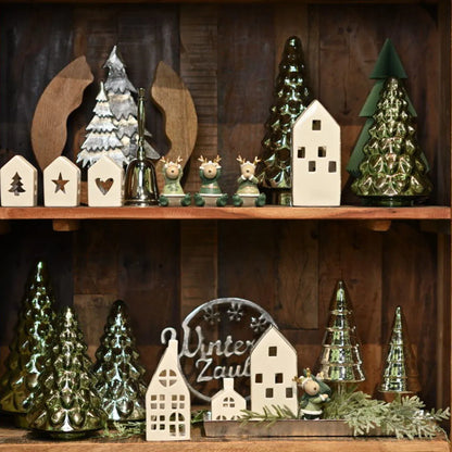 Green Glass Christmas Tree