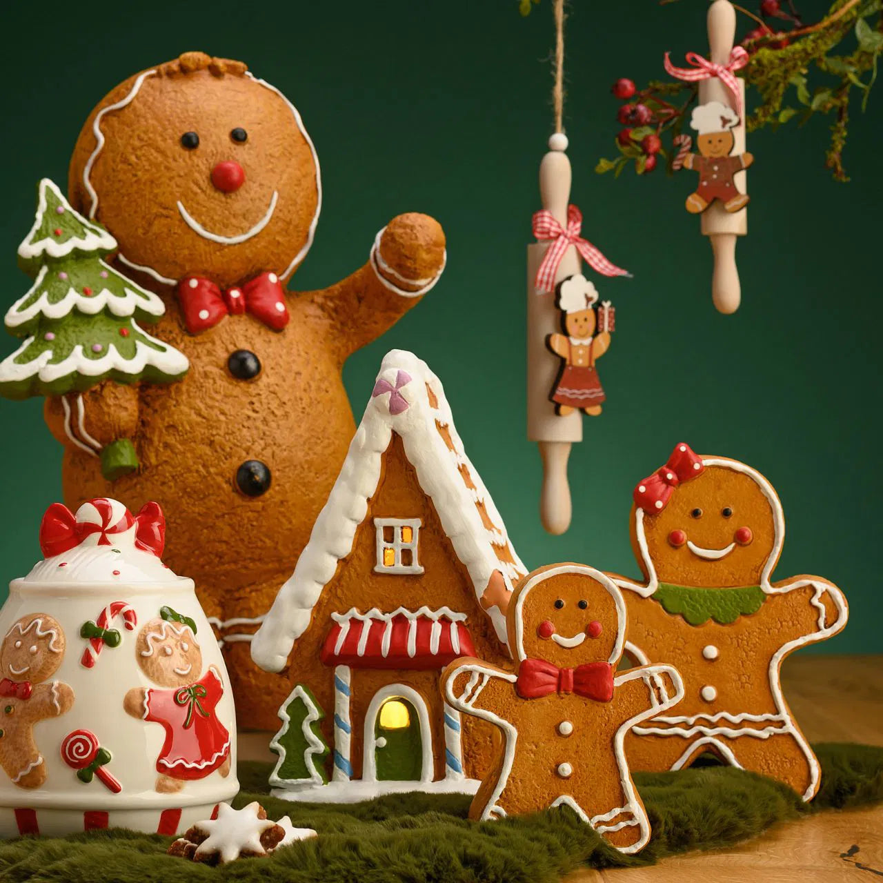 Brown Terracotta LED Gingerbread House