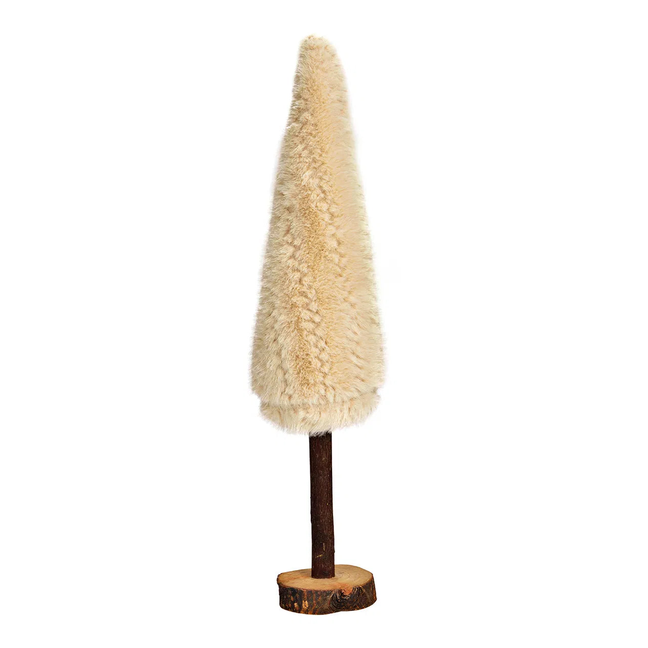 Beige Faux Fur Christmas Tree Stand