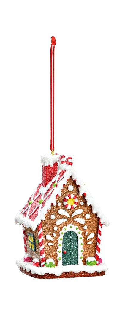 Colorful Poly Gingerbread House Hanger