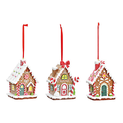 Colorful Poly Gingerbread House Hanger