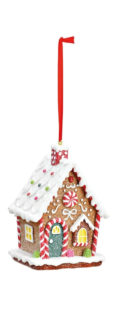 Colorful Poly Gingerbread House Hanger