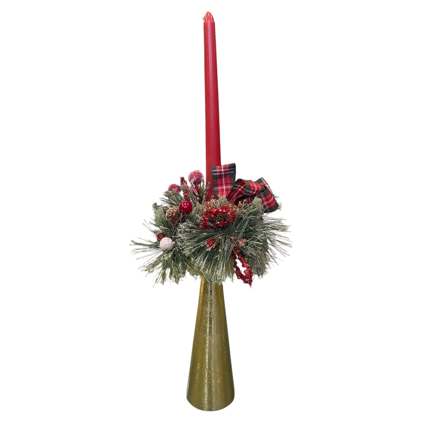 Decorative Red/Gold Candle Holder