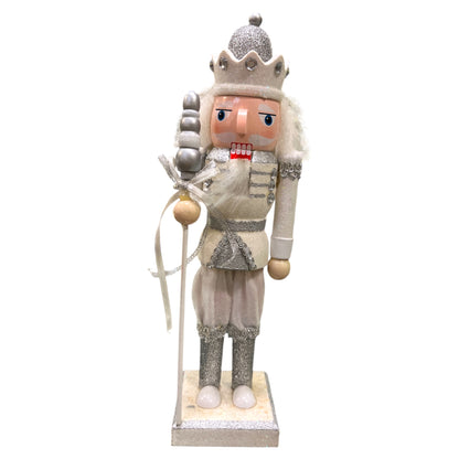 Silver Nutcracker With Glitter