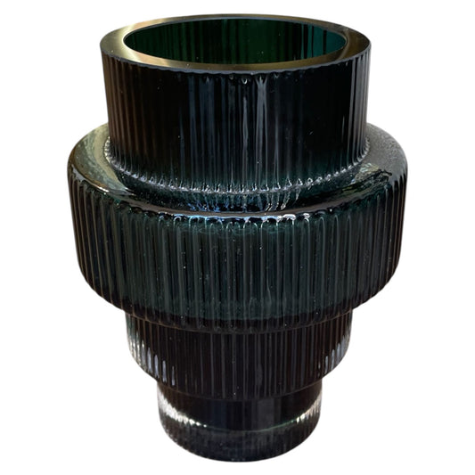 Olive Green Stripes Vase