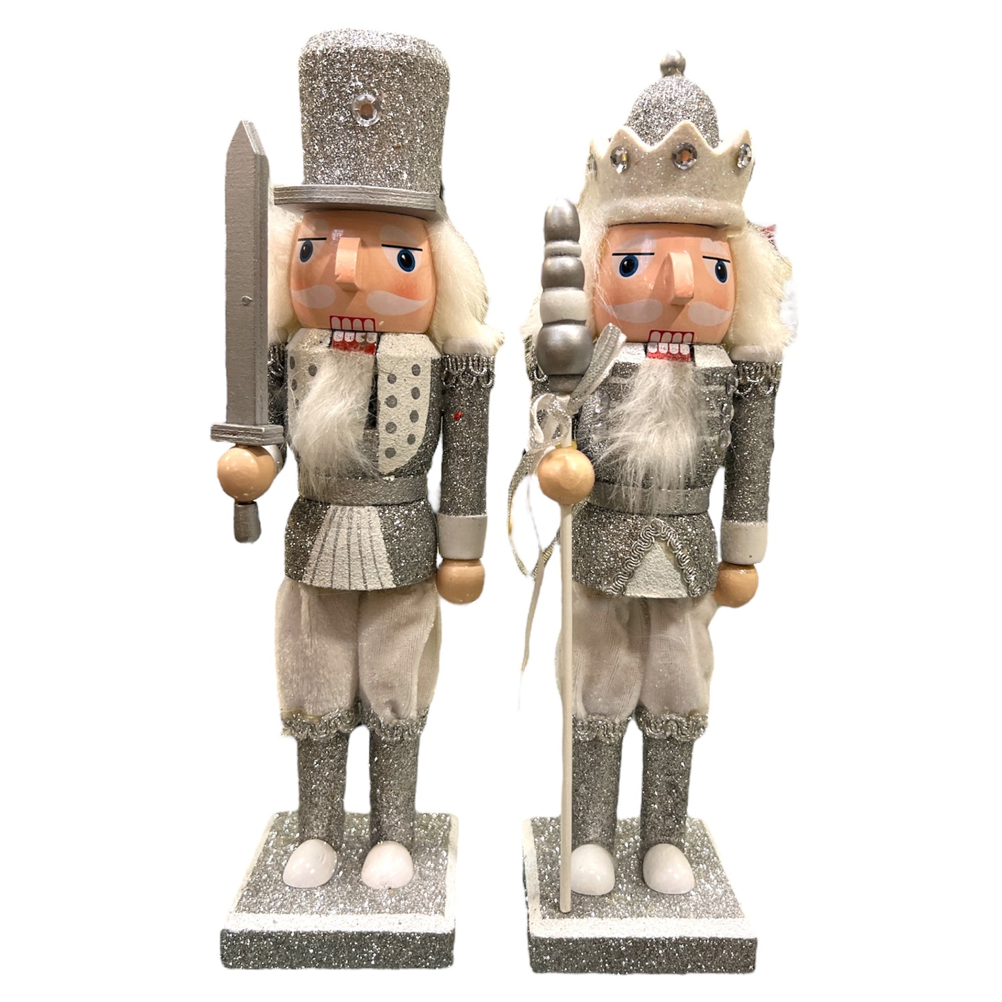 Silver Nutcracker With Glitter