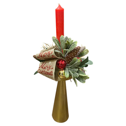 Decorative Red/Gold Candle Holder