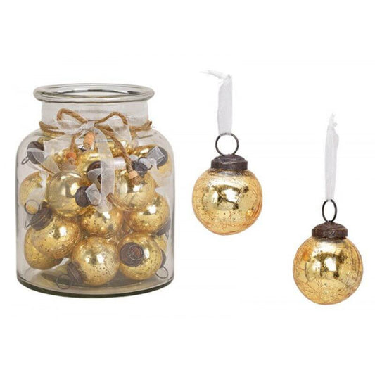 Gold Hanger Ball Glass