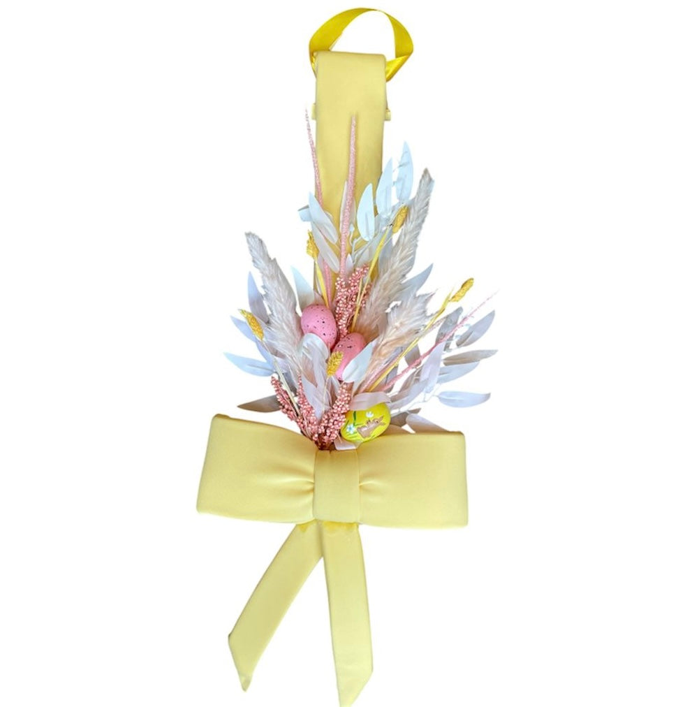 Over The Door One Sided Bow in Yellow