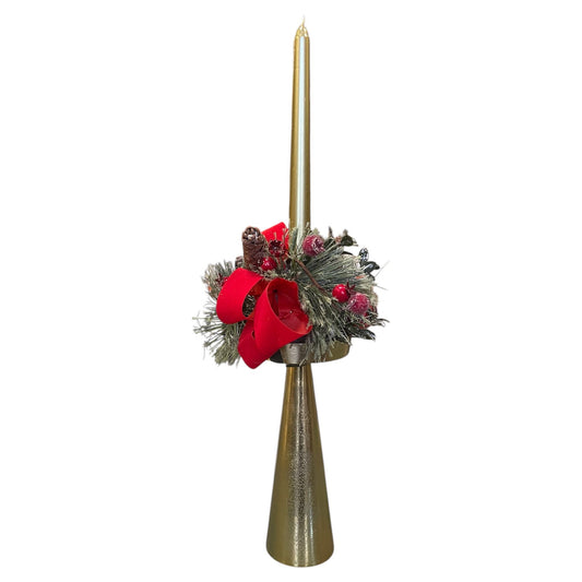 Decorative Red/Gold Candle Holder