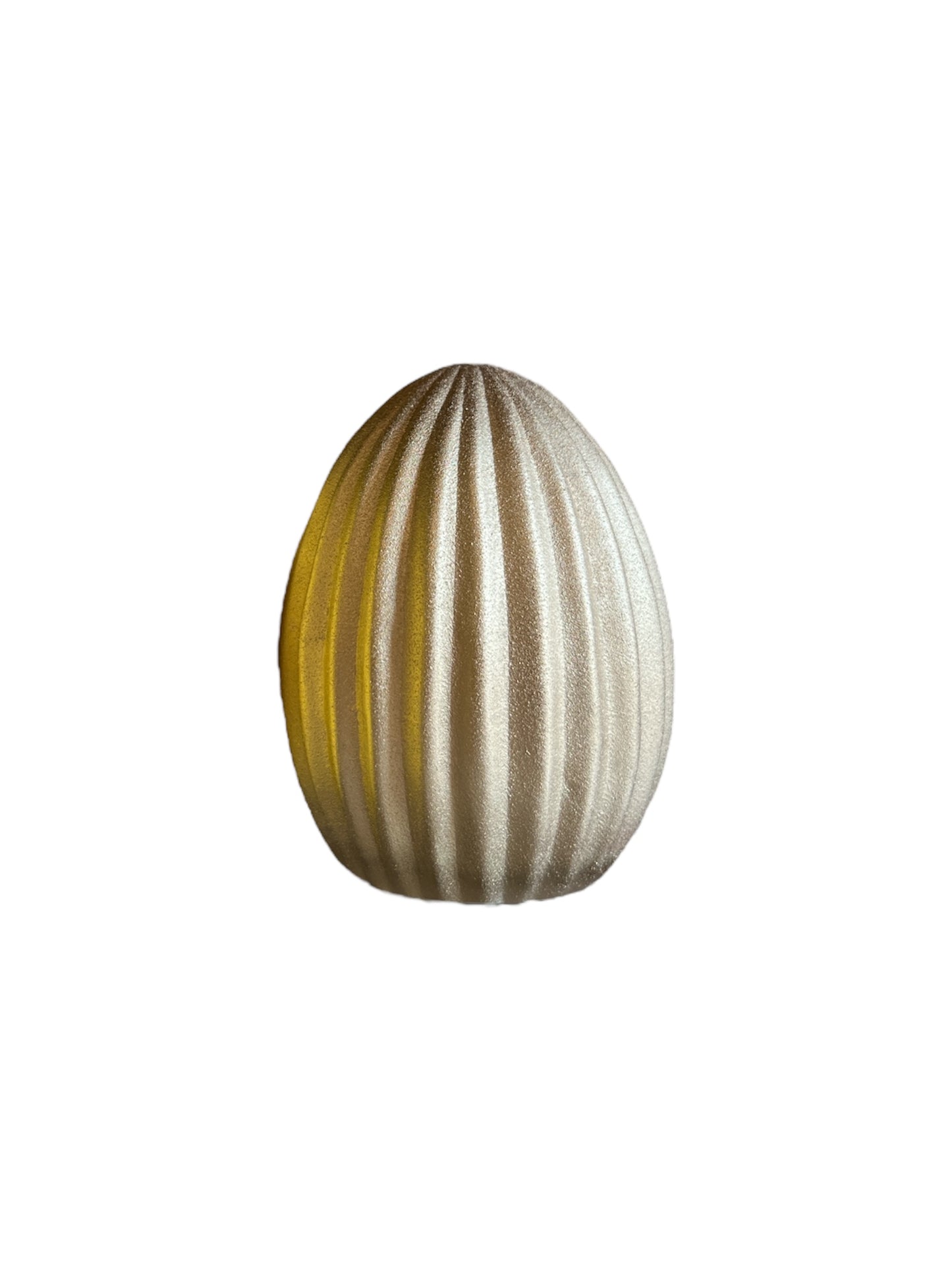 Ceramic Easter Egg in Beige & White