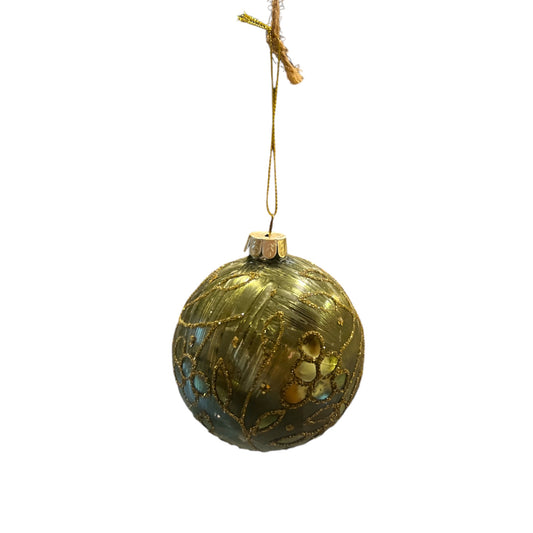 Green Gold Glass Ball