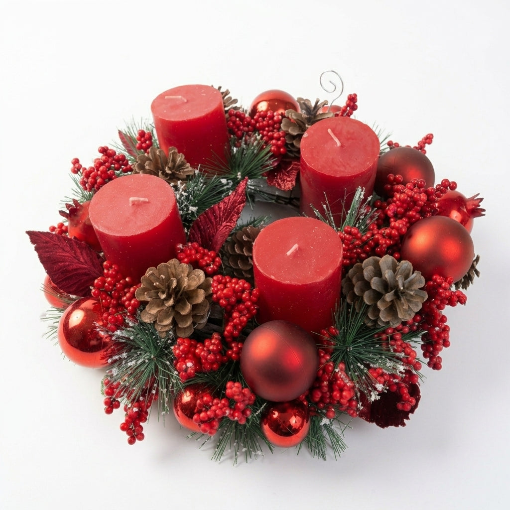 Inas' Handmade Christmas Candle Centerpiece