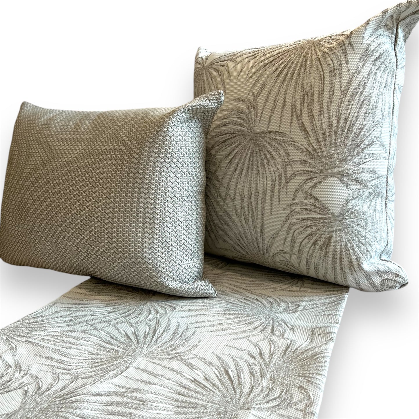 Beige-Grey Tropical Palm Runner