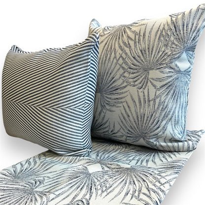 Soft Silver-Blue Tropical Palm Runner