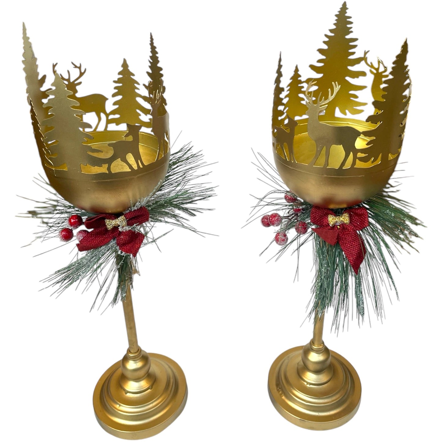 Golden Forest Candle Holder