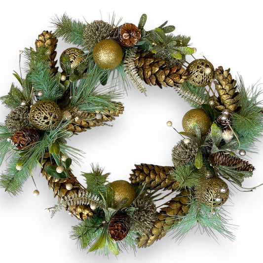 Festive Gold & BrownWreath