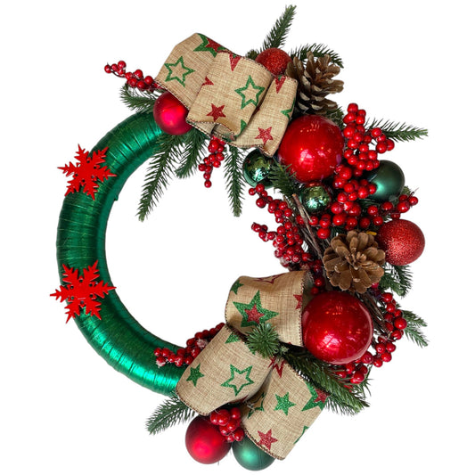 Red & Green Hanger Wreath