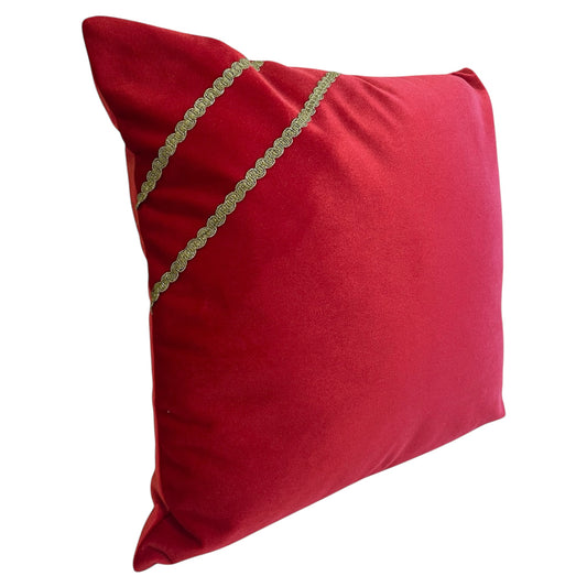 Square Red Velvet Pillow