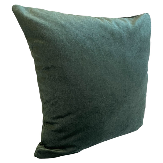 Square Olive Green Velvet Pillow