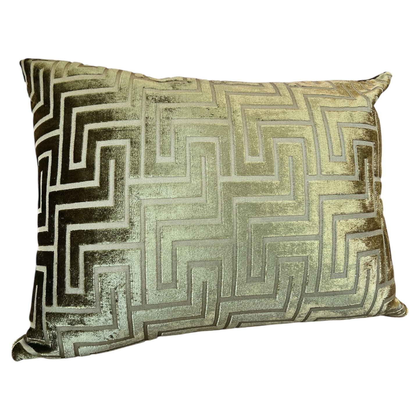 Olive Labyrinth Cut Velvet