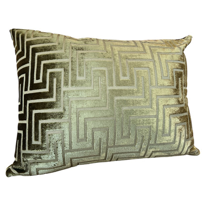 Olive Labyrinth Cut Velvet