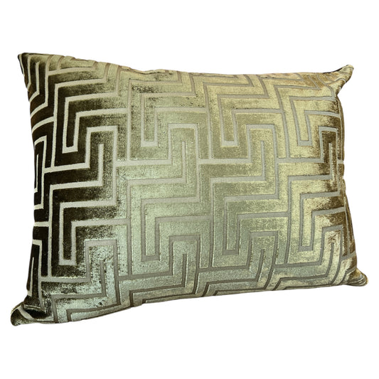 Olive Labyrinth Cut Velvet