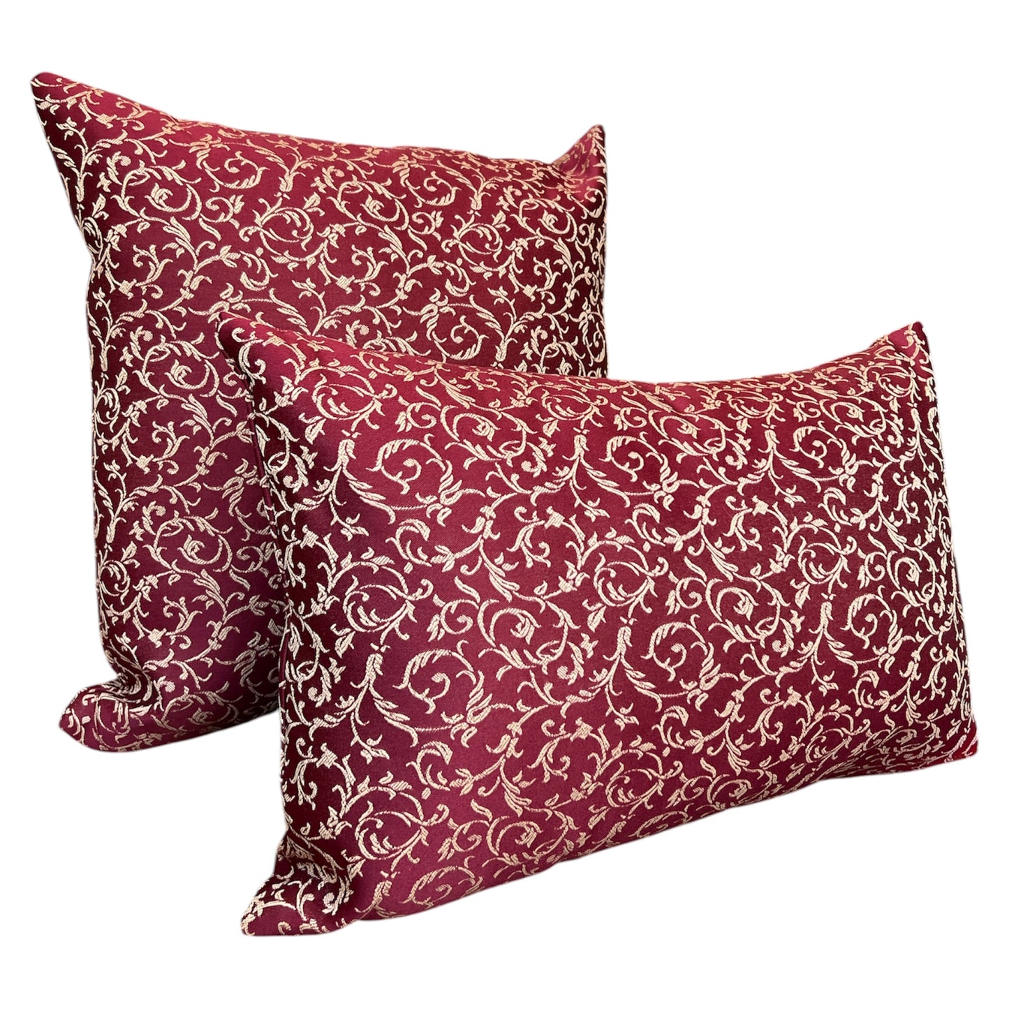 Rectangular Gold Flower-Red pillow