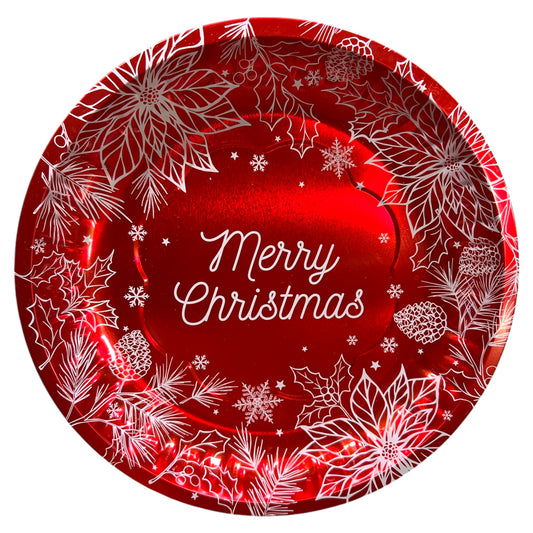 Merry Christmas Red Plate