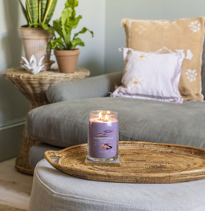A jar candle with a purple label, titled 'YANKEE CANDLE STARGAZING', with a weight of 567g.