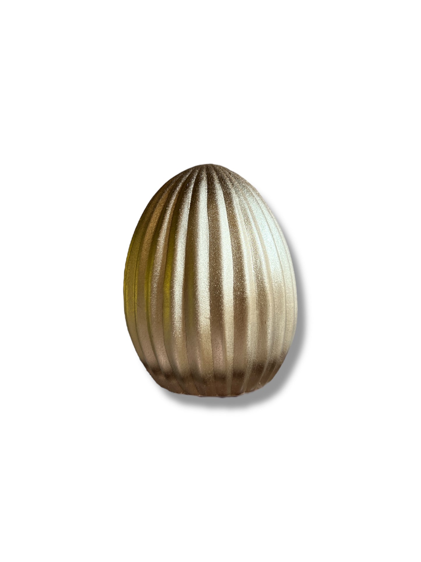 Ceramic Easter Egg in Beige & White